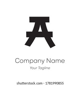 A letter line logo design. Linear creative minimal monochrome monogram symbol. Universal elegant vector sign design. Premium business logotype. Graphic alphabet symbol for your business identity