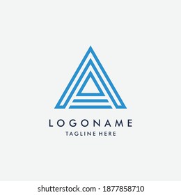 Letter A line logo design. Linear creative minimal monochrome monogram symbol. Universal elegant vector sign design. Premium business logotype. Graphic alphabet symbol for corporate business identity