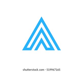 Letter A Line Logo Design Template