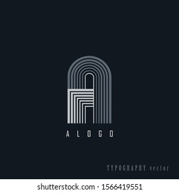 A letter line logo design vector element