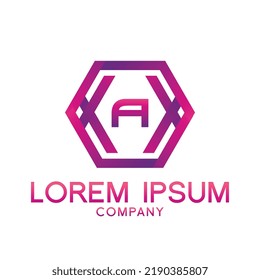 Diseño del logotipo de la línea A.Mínimo creativo símbolo de monograma lineal. Diseño universal elegante de señalización vectorial. Logotipo de marca de primera calidad. Símbolo gráfico del alfabeto para identidad tecnológica
