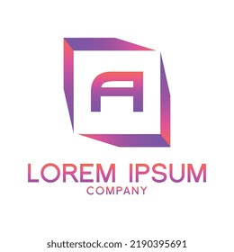 Letter A line logo design.Creative minimal linear monogram symbol. Universal elegant vector sign design. Premium type of business logo. Graphic alphabet symbol for technology identity