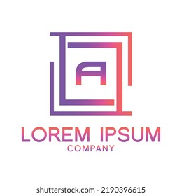 Diseño del logotipo de la línea A.Mínimo creativo símbolo de monograma lineal. Diseño universal elegante de señalización vectorial. Logotipo de marca de primera calidad. Símbolo gráfico del alfabeto para identidad tecnológica