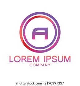 Letter A line logo design.Creative minimal linear monogram symbol. Universal elegant vector sign design. Premium type of business logo. Graphic alphabet symbol for technology identity