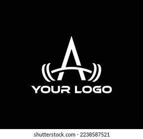 Letra A diseño de logotipo de línea.Letra A logotipo o iniciales AA dos modernos símbolos de monograma. Logotipo de negocio premium. Símbolo monocromático monocromático creativo lineal.Gym fitness Un logotipo mínimo vector eps 1