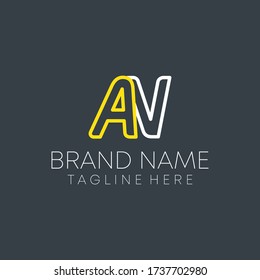 AN Letter Line Logo Element. an letter logo