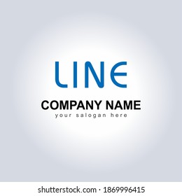 Letter LINE Logo Vector Design Illustration for your Business Identity template. Creative Company Name with slogan brand logo. Unique Letter LINE Logo Icon for monogram . Beautiful Company Logo Idea.