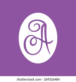 A letter line logo, vector design template element