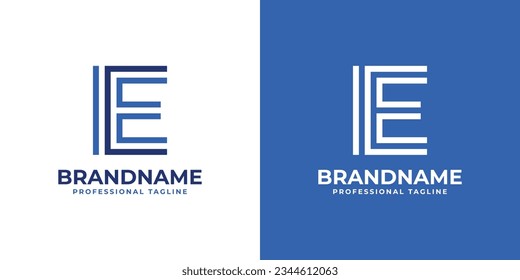 Letter IE Line Monogram Logo, suitable for business with IE or ED initials.