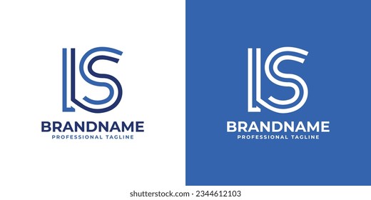 Letter IS Line Monogram Logo, suitable for business with IS or SI initials.