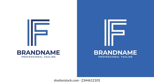 Logotipo de Monograma de la línea IF, adecuado para negocios con las iniciales IF o FI.