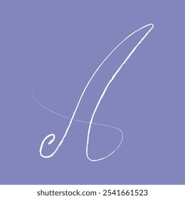 Letter A line vector. Decorative line