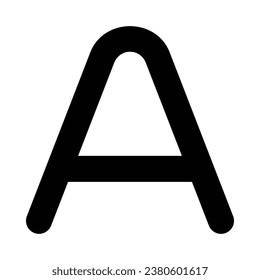 letter a line vector icon