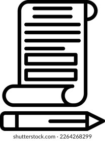 Diseño de iconos de vectores de línea de carta