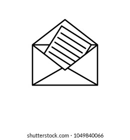 Letter line web icon. Letter vector line icon. Email web line icon.