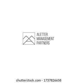 A letter linear business logo. Vector. Mountain logo.
