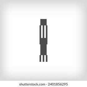 Letter I linear modern logo. The letter is in line strip form. Alphabet letter character and linear abstract design. logo, corporate identity, application, creative poster and more.
