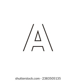 Letter A lines geometric symbol simple logo vector