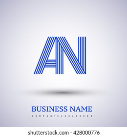 Letter AN linked logo design. symbol for your business or company identity.