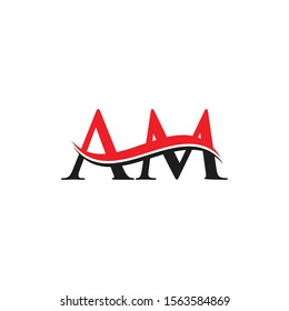 AM Letter Linked Logo. AM Letter Modern Business Logo Vector template.