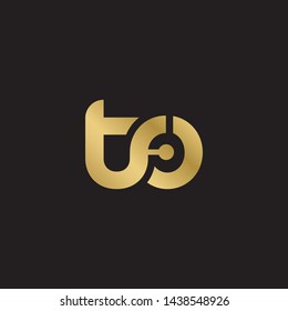 Letter to linked lowercase logo design template elements. Gold letter Isolated on black  background. Suitable for business, consulting group company.
