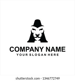 letter A lion logo vector