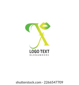 Letter Lips Logo Design Vector Icon Graphic Emblem Illustration