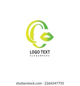 Letter Lips Logo Design Vector Icon Graphic Emblem Illustration