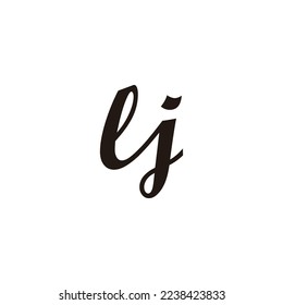 Letter Lj connect geometric symbol simple logo vector