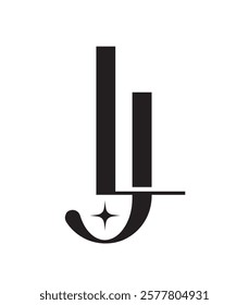 letter LJ or JL vector logo design for luxury, fashion, jewelry, boutique, and startup