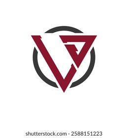 Letter LJ Monogram Logo in Bold Triangle Design with Circular Background. Professional LJ Letter Logo Perfect for Modern Business Branding and Stylish Emblem Concept
