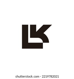 letter lk elegant simple geometric logo vector 