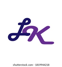 Ilustración de diseño vectorial de icono de lk carta