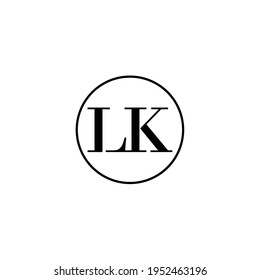 Letter LK initial monogram logo design, wedding, fashion, make up logo template