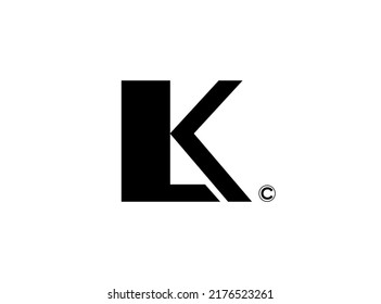 The letter L+K logo design exploration for brand identity or business. Vector, 2022-2023
