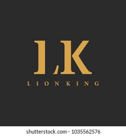 Letter LK logo simple elegant