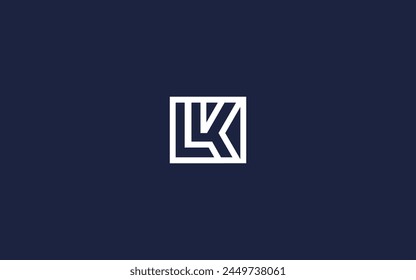 letra lk con logotipo cuadrado diseño de iconos diseño de Vector Plantilla inspiración