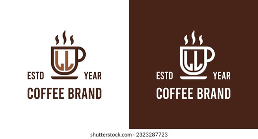 Letter LL Coffee Logo, suitable for any business related to Coffee, Tea, or Other with LL initials.