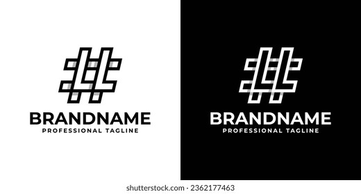 Logotipo de etiqueta de la carta LL, adecuado para cualquier negocio con LL inicial.