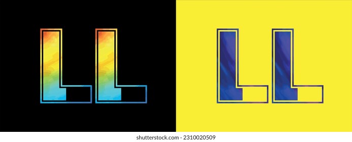 Letter LL logo design vector template. Creative modern luxurious logotype for corporate business identity