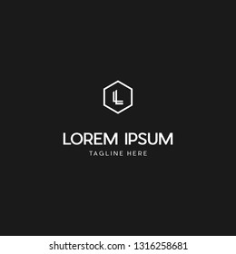 Letter LL Outline Abstract Creative Minimalist Modern Business Monogram Logo