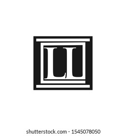 Letter LL Square Firm Law Creative Business Logo