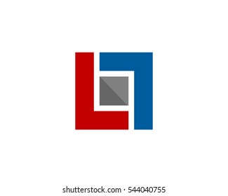 Letter LL Square Logo Design Template Element