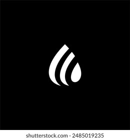 Letter LL and water drop logo concept vector icon