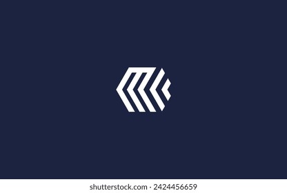 letter lm with hexagon logo icon design vector design template inspiration