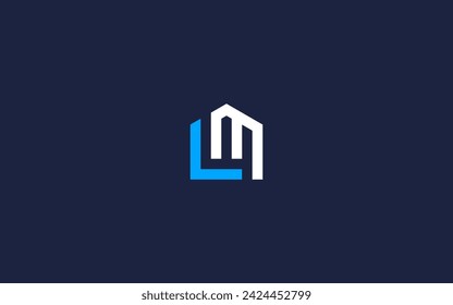 letter lm with house logo icon design vector design template inspiration