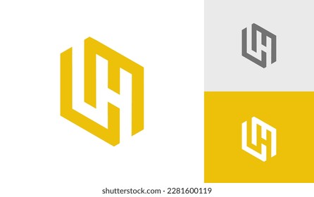 Letter LM initial hexagon monogram logo design vector