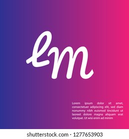 letter lm logo concept. Designed for your web site design, logo, app, UI