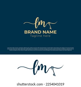 Letter LM logo design with investment key, initial lm logo for Home, Real Estate, realtor and construction, LM typography Initials Monogram - vector illustration.