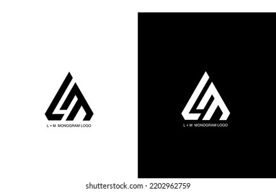 Letter LM Logo Icon Template. Simple L+M Monogram Logo. Vector Illustration